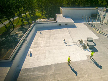 Commercial Roofing Services White Flat Roof