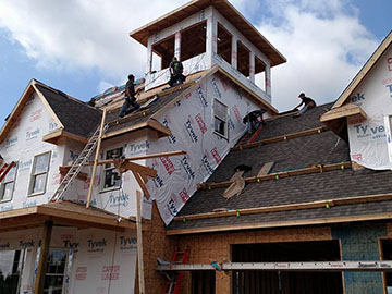 Residential Roofing Services Over Garage
